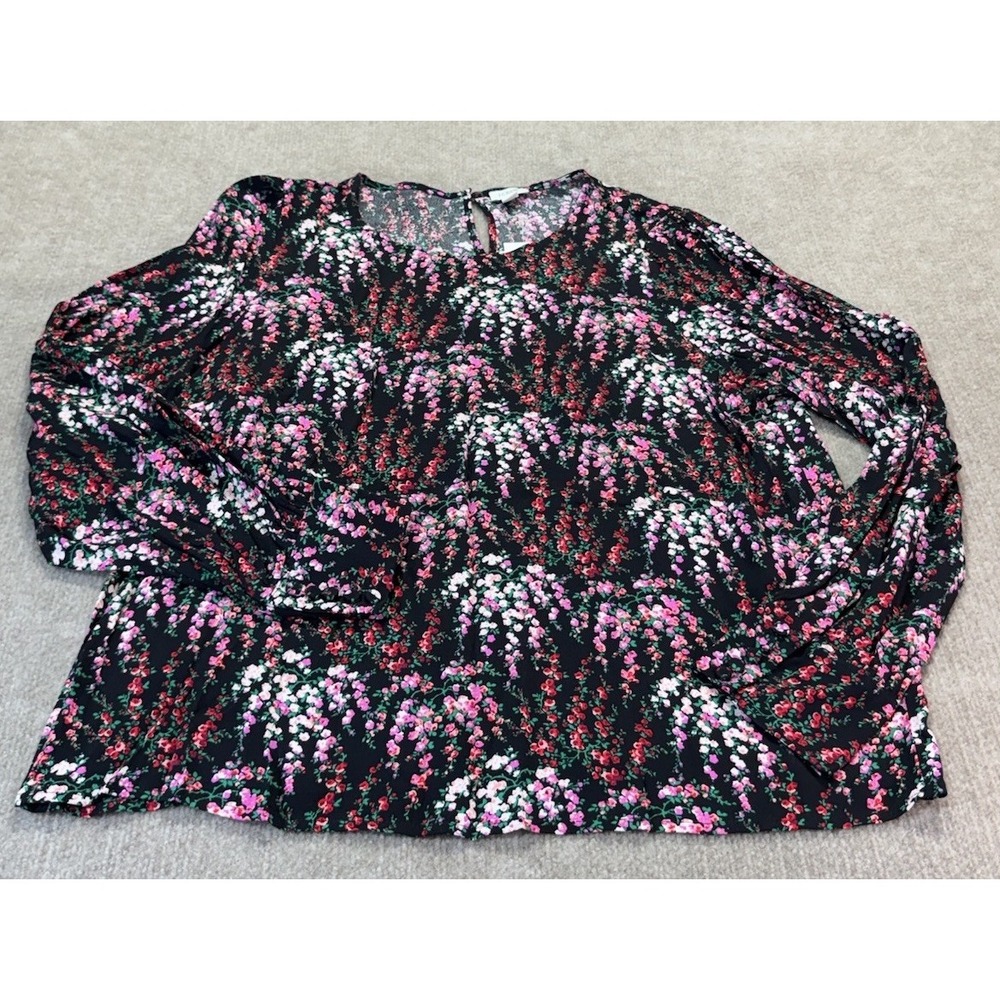 J.Crew Women L Floral Blouse Cottage Whimsy Goth Fairy Career